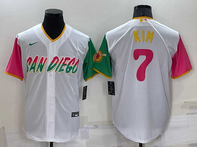 San Diego Padres #7 Ha Seong Kim White 2022 City Connect Cool Base Stitched Jersey,We sell and wholesale San Diego Padres #7 Ha Seong Kim White 2022 City Connect Cool Base Stitched Jersey on line form chian!